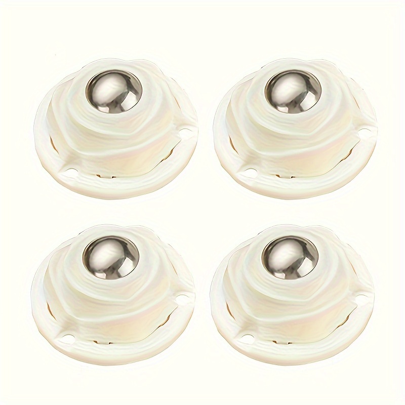 

4pcs Self Adhesive Caster, Mini Swivel Wheels, Stainless Steel Universal Wheel, 360 Degree Rotation Pulley For Furniture Trash Can