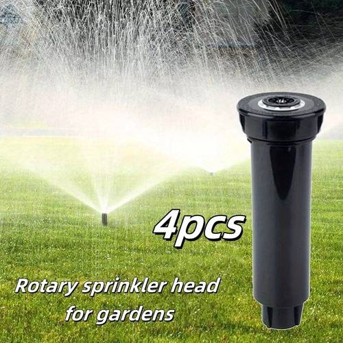 4pcs ground mounted sprinkler heads with automatic extension and for rotating sprinkling of green lawns and gardens