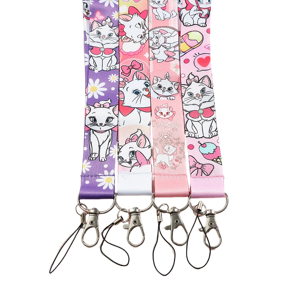 

Cartoon Anime Cat Lanyard, Porte-cartes d'identité de bus dur, Lanyard, Badge de travail, transparent étudiant ID Lanyard