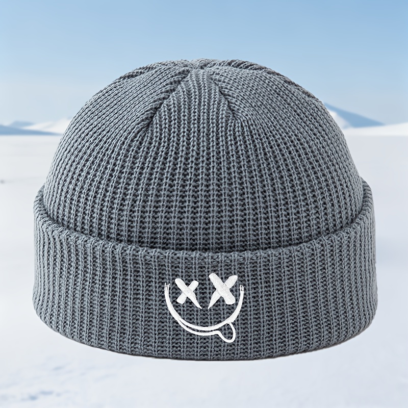 1pc unisex skull beanie hat soft warm winter cap - Temu Oman display picture 1