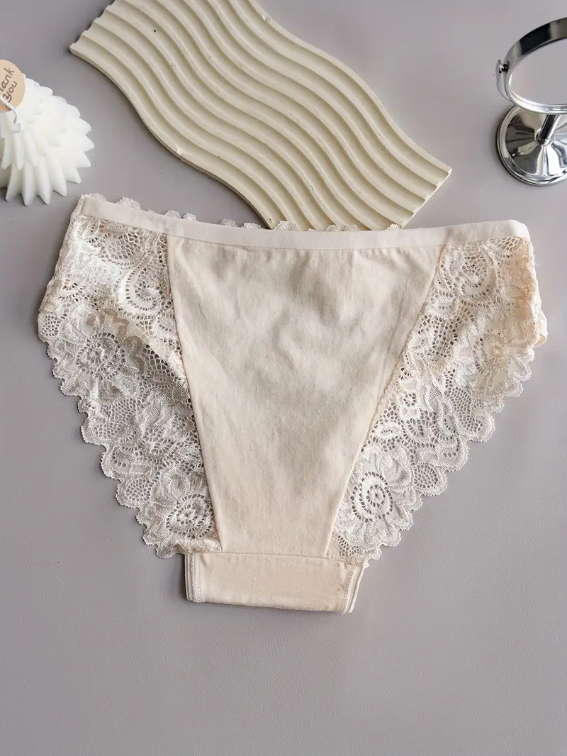 4pcs womens floral lace jockstrap underwear breathable comfortable briefs with contrast lace detailing sexy elegant design for casual attire everyday underwear floral lace detailing smooth texture fabric Product details 32