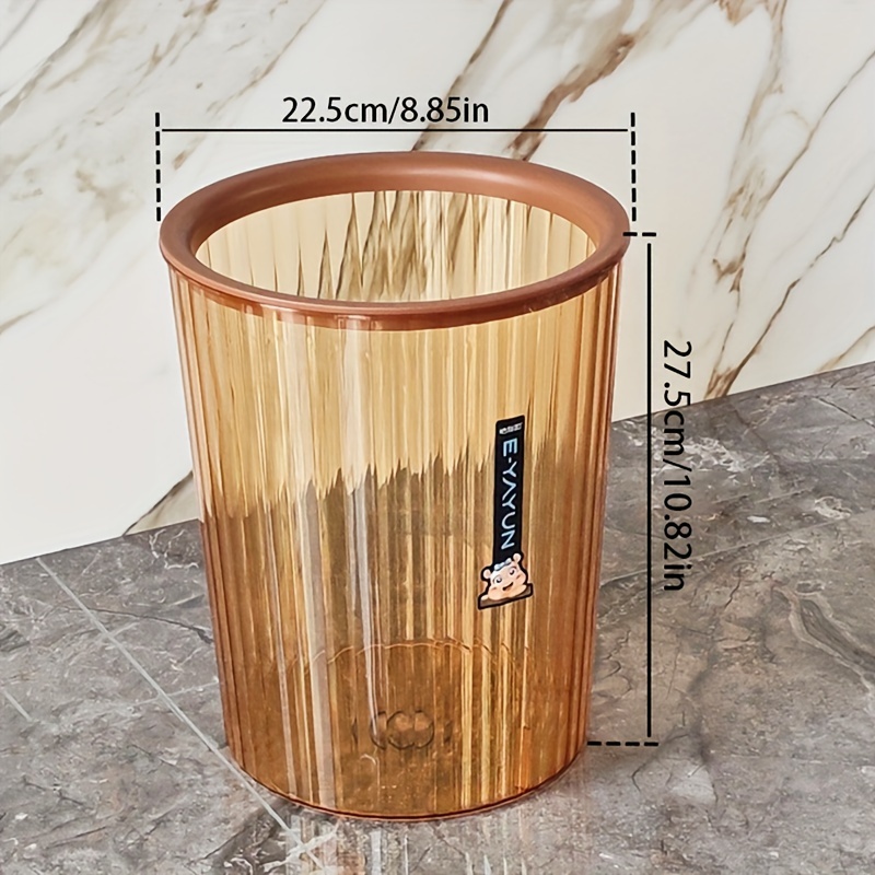 1pc large capacity good looking trash can simple pleated creative trash can plastic waste paper bucket garbage bin for bathroom living room bedroom and   use without Product details 5