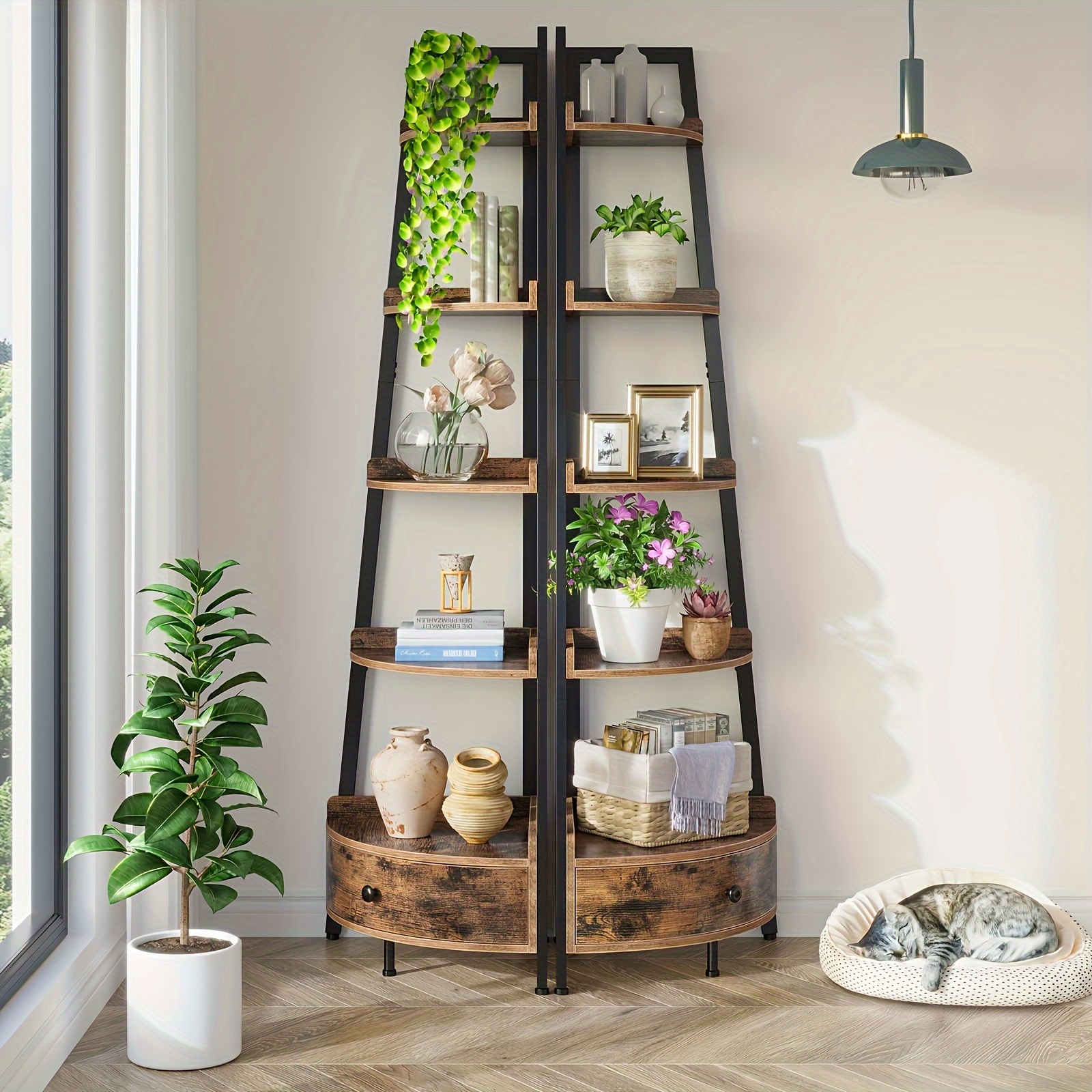 

Greenstell 5- Drawer, Storage Bookcase, Freestanding Plant Stand For , Storage Stand For , Bathroom,