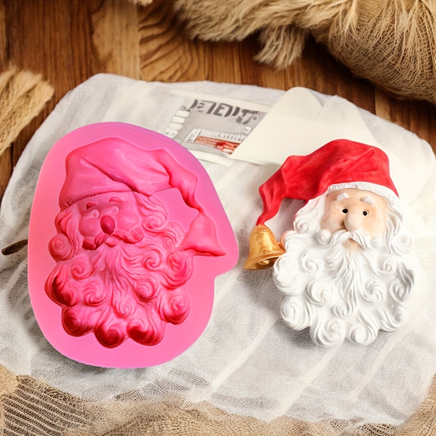 

3d Santa Claus Silicone Mold For Diy: Crafts, Soap, Candles, Ice, Baking, Kitchen Decor