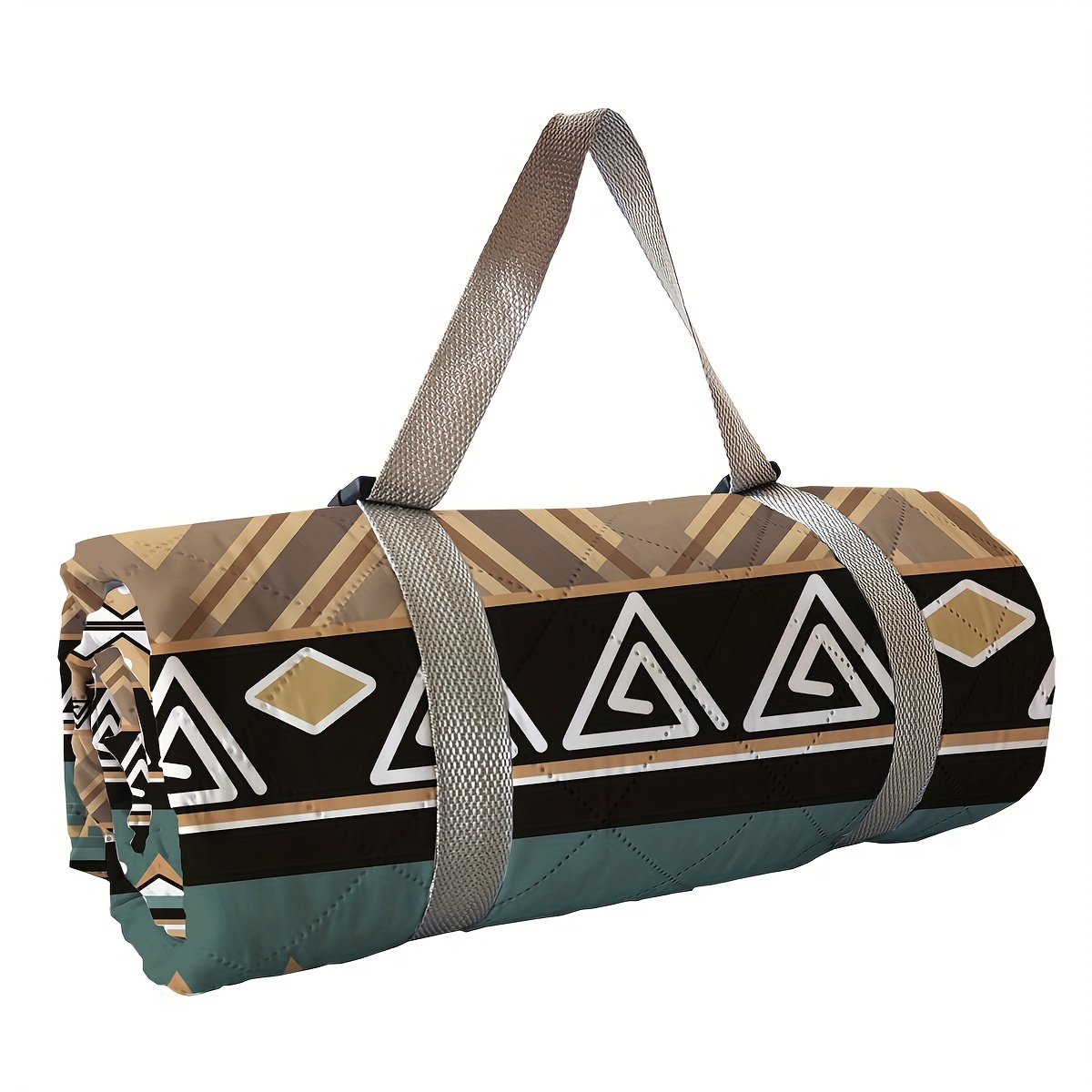 Image of This 240t Spring Polyester Printed Picnic Mat Is A Foldable Outdoor Beach Mat Suitable For Camping, Featuring An Ultrasonic Design For . Layer Of 210d Oxford Cloth Non-food Direct Contact