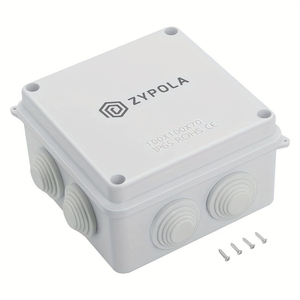 

1pc Zypola Waterproof Box, Abs Resin, Stain & Sand Resistant, Dustproof, Outdoor Home Decor, Universal Electrical Engineering Housing, For Security Camera Base, Line Connection Protection - White