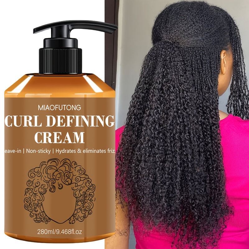 Curly Show" No-wash Curling Styling Cream For 3a-4c Hair, Extract, Sulfate-free, -free, Alcohol-free, Heat Damage Protection, Enhances Elasticity, Hydrating + Styling , , Adds Shine And Volume