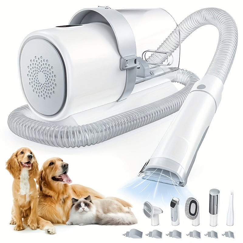 TEMU Dog/cat/pet Grooming Vacuum Cleaner, Mulifunctional Grooming Tools, 3 Suction , Cordless Clipper, 5 Grooming Tools, Low-noise Pet Hair Clipper