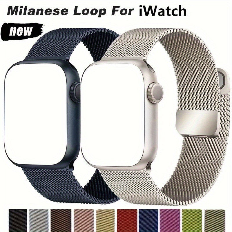 

Stainless Steel Mesh Watch Strap, Size: 38/40/41mm, 42/44/45/49mm, Compatible With Iwatch Series 9, Ultra 2, Se, Ultra 8 7 6 5 4 3 2 1