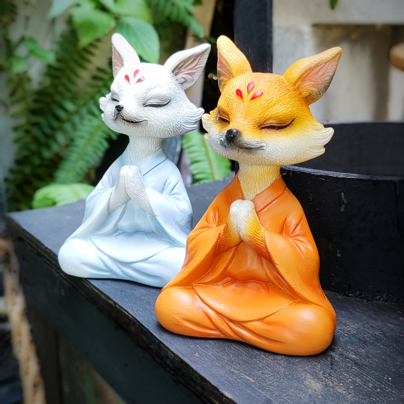 FOX　木目込みまり　4センチ/3.5センチ/3センチ玉セット20個等 meditating fox statue garden resin decor 9cm 3 54in high 4cm - Temu