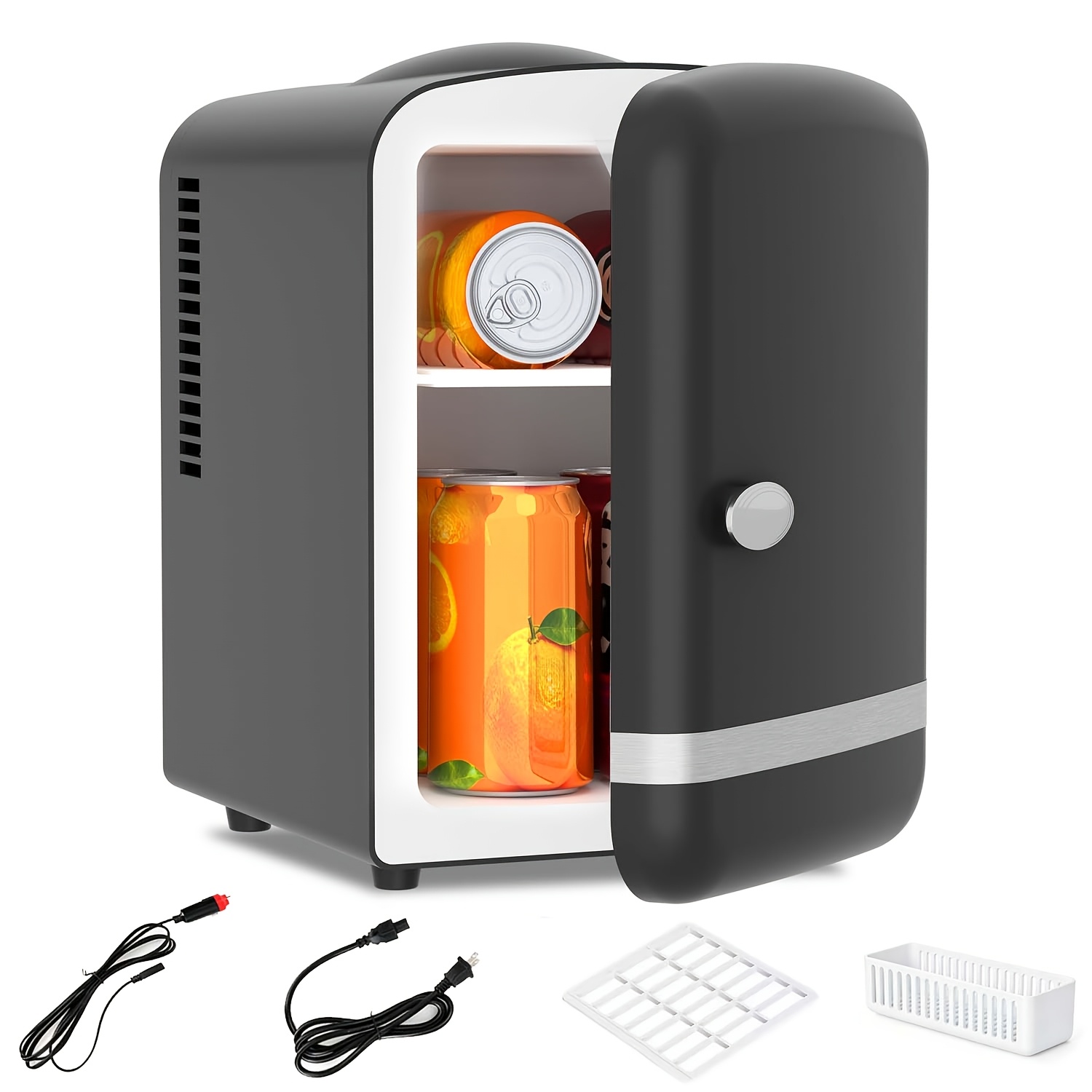 TEMU Mini Fridge, 10l/6l/4l Portable Small Refrigerator For Bedroom, Car, Office, Desktop Fridge With 120v Ac/12v , Small Cosmetics Thermoelectric