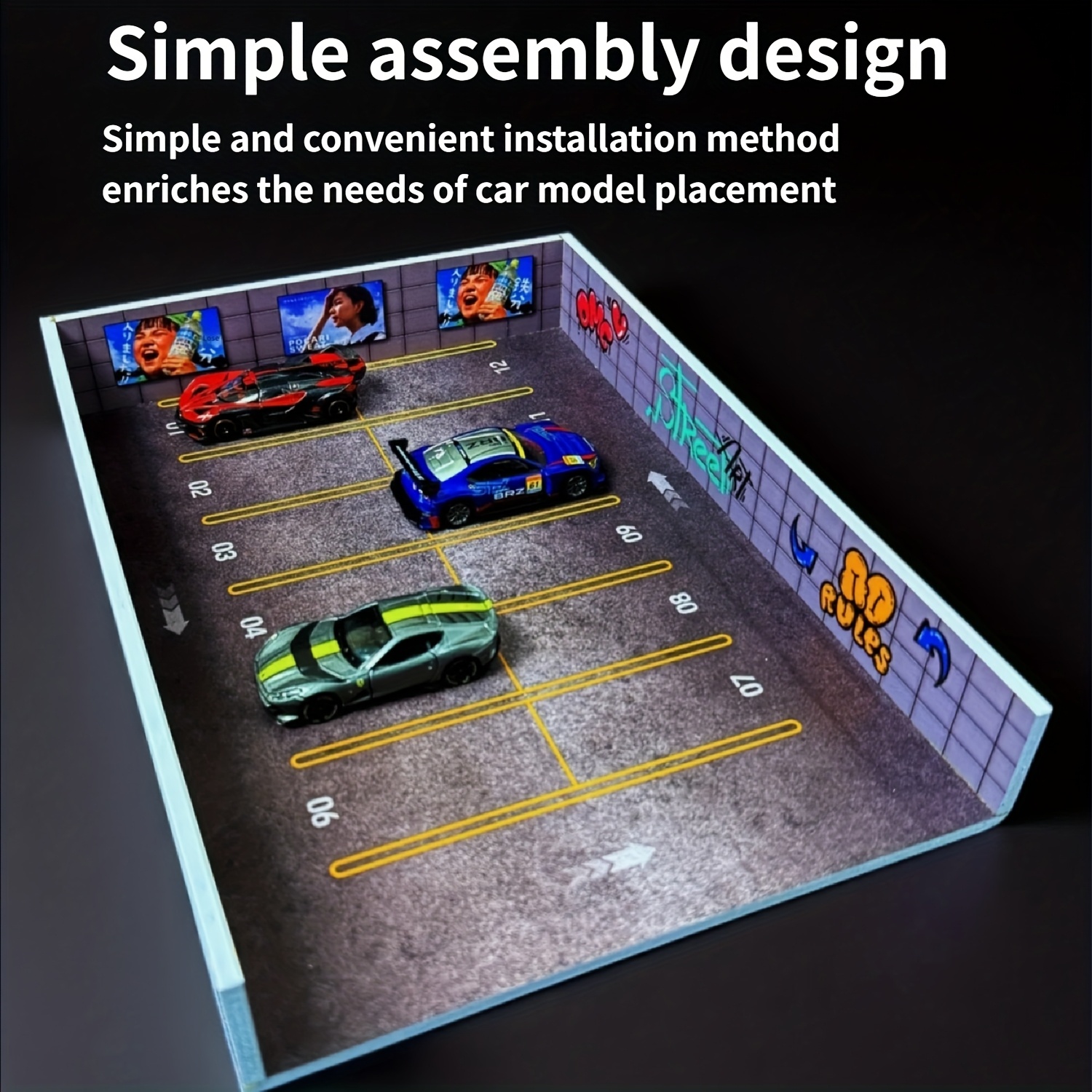 1 64 scale car scene display box industrial style - Temu Austria