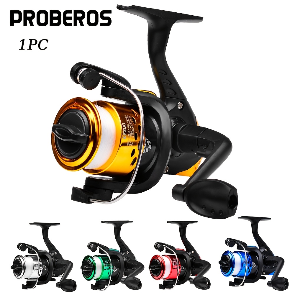 PROBEROS 1pc Fishing Reel Gear Ratio 5.2 1 Spinning Reel with Fishing Line Portable Angling Supplies