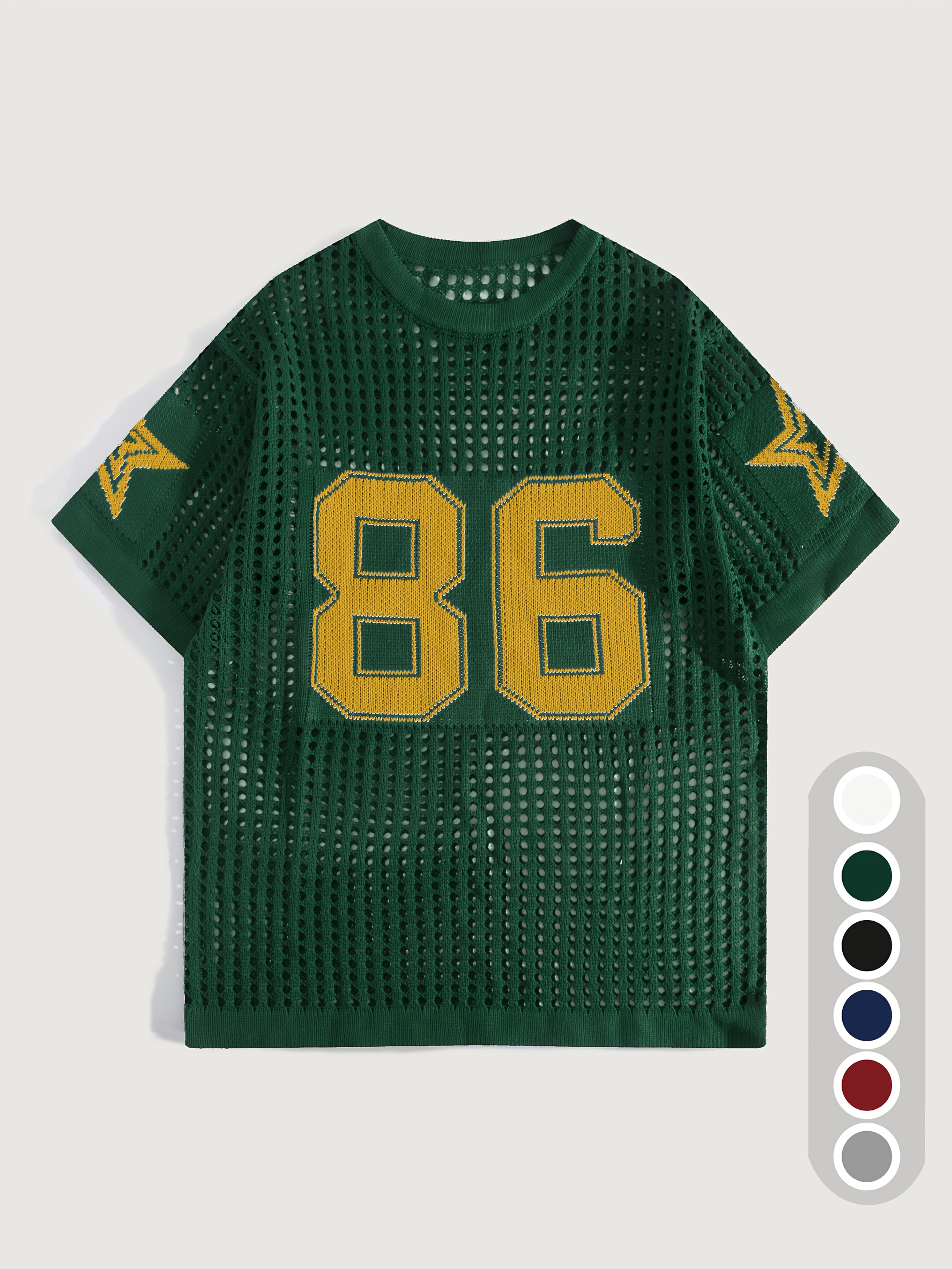 mesh football jersey sold on Temu United States