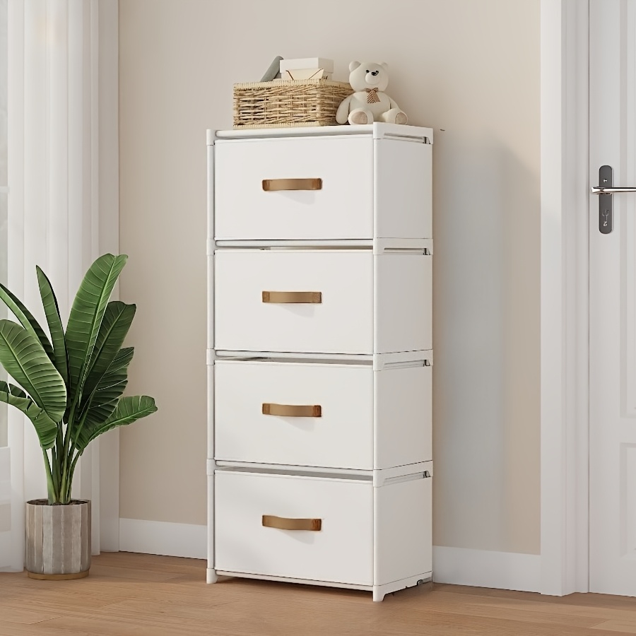TEMU Étagère Facile Non-Tissée avec Tiroirs, Rangement Multi-Niveaux au Sol, Boîte de Rangement pour Sous-Vêtements, Organisation des Vêtements