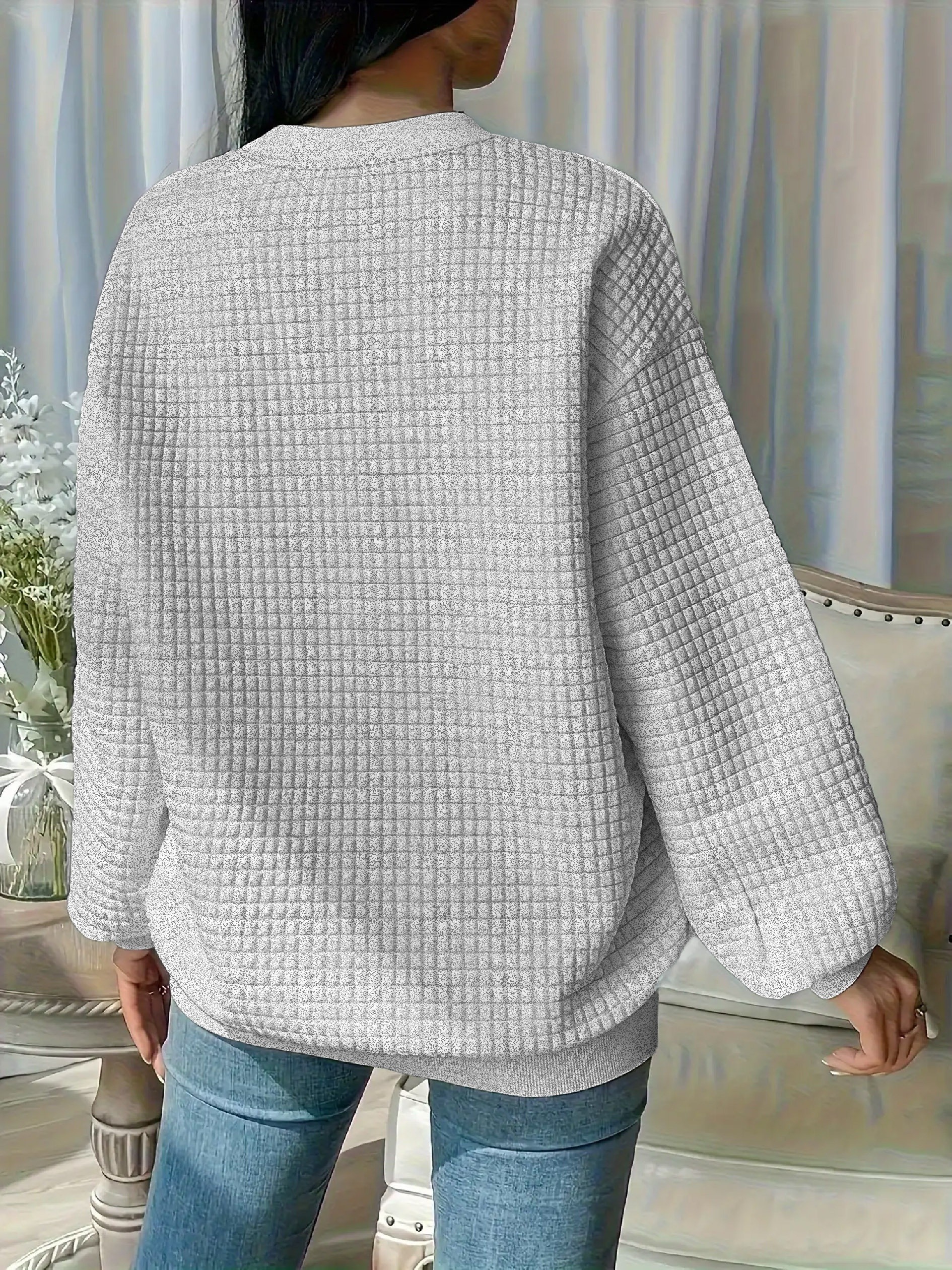 christmas tree print sweatshirt crew neck casual sweatshirt for winter and fall womens clothing