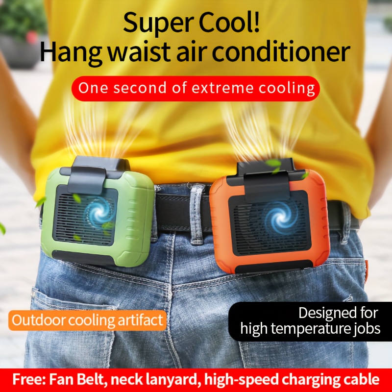 

Portable Waist Fan - Personal Fan With 6000mah Battery, Strong Airflow, 3 Speeds, Mini Design, And Up To 16 Hours Working Time - Cooling Belt Fan, Neck Fan For , Farming, Fishing