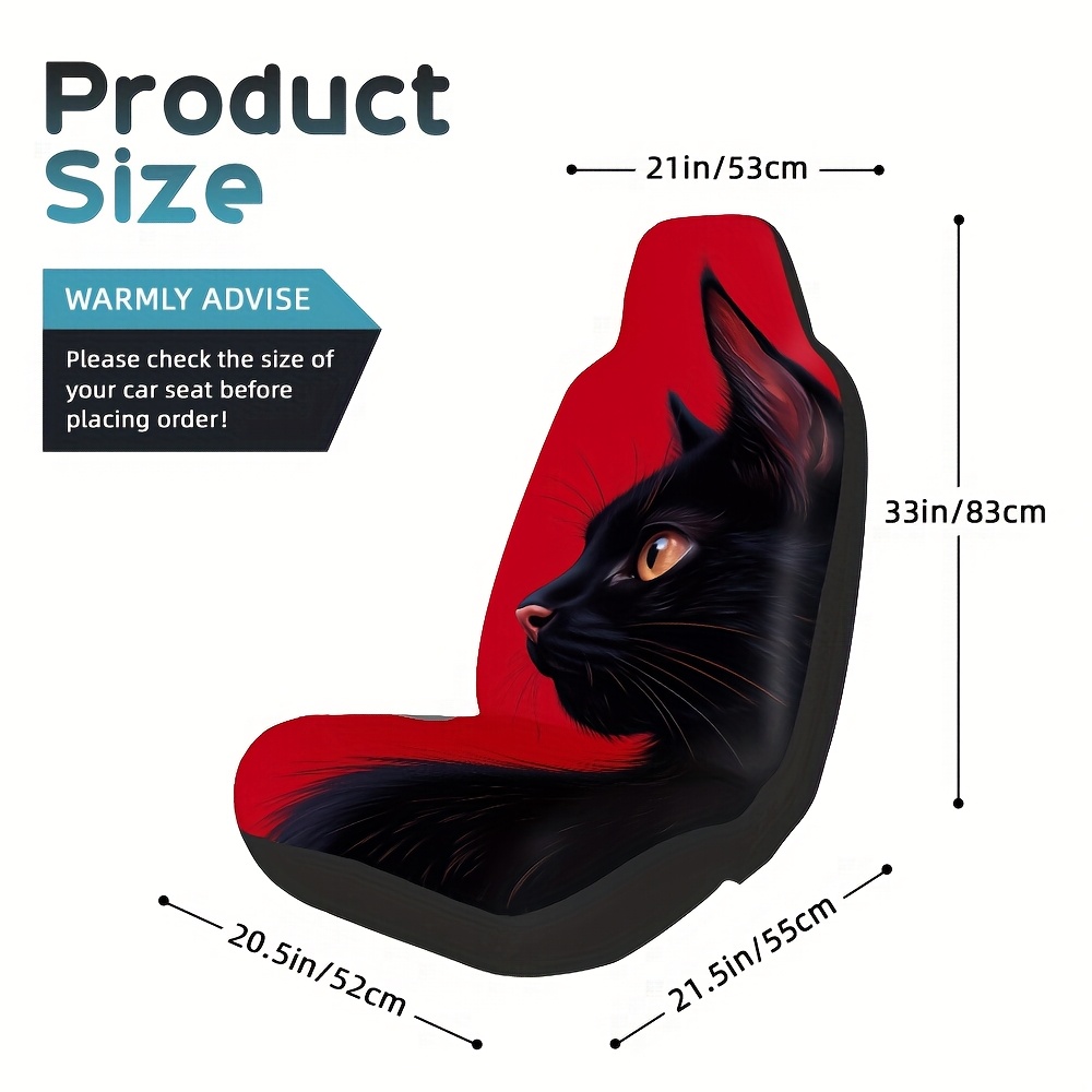 TEMU 2 pezzi, Coprisedili Auto con Motivo Pop, Eleganti Coprisedili Anteriori per Design Moderno, Per Sedili Guida e Passeggero, Regalo per con Auto