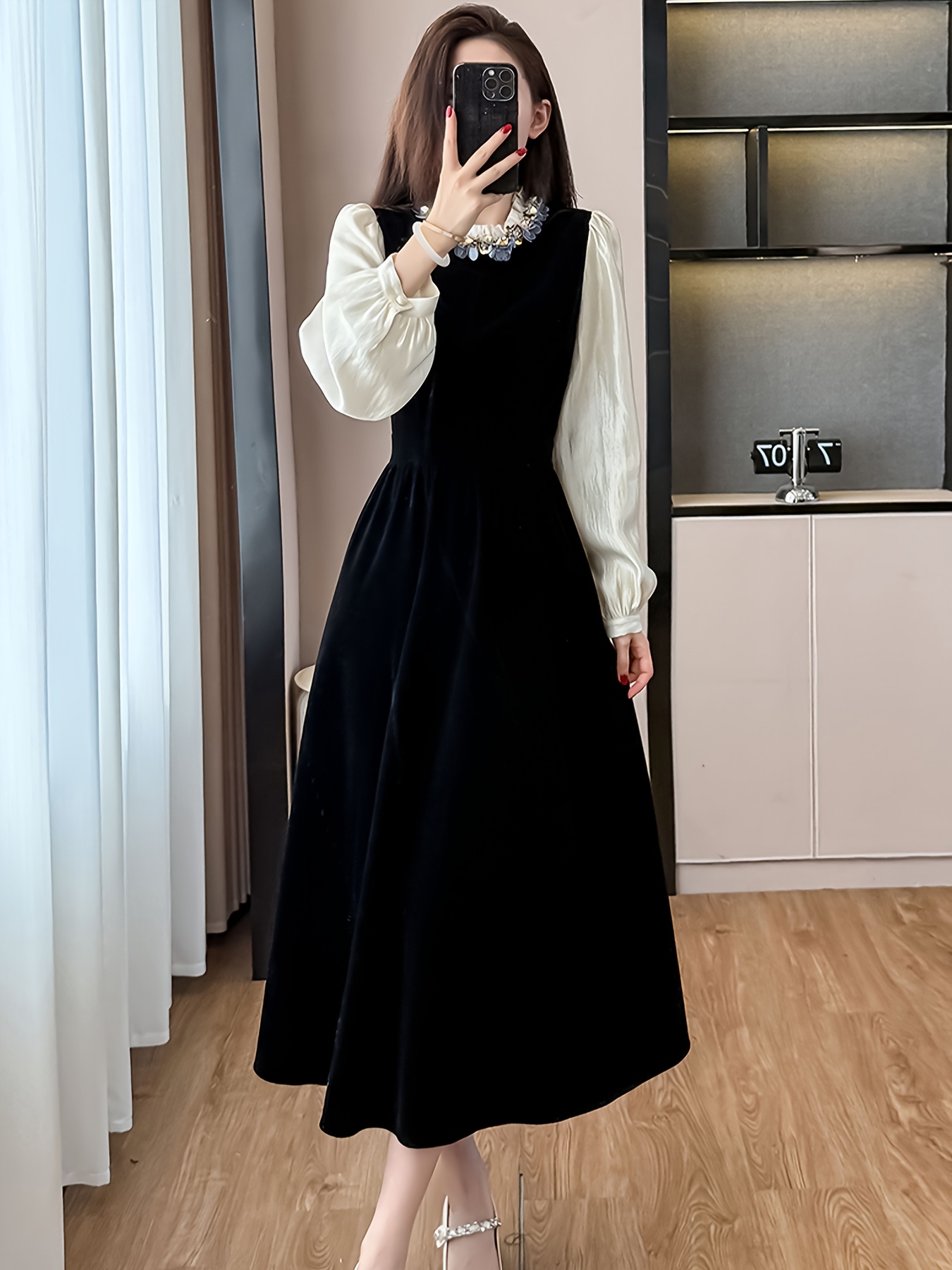 new autumn elegant long sleeve dress women - Temu Qatar