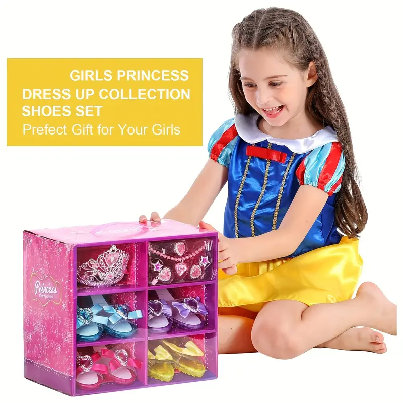 disney princess dress up shoes set Princess Dress Up Shoes for Girls, Toddler Girl Toys Princess Shoes with Jewe