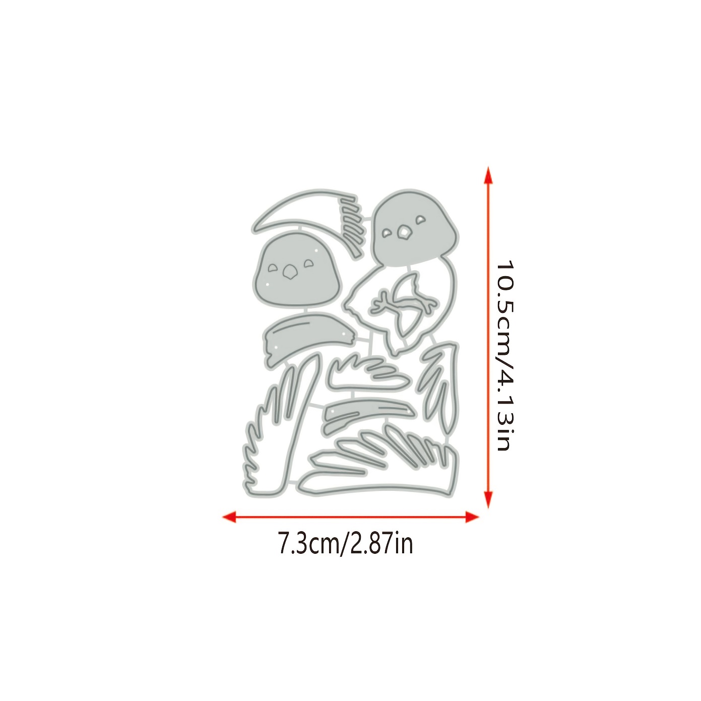 TEMU 1pc Metal Cutting Die - Bird With Floral Accents, Compatible With Die-cutting Machines (e.g. , Silhouette) - Scrapbooking, Card Making, Journals