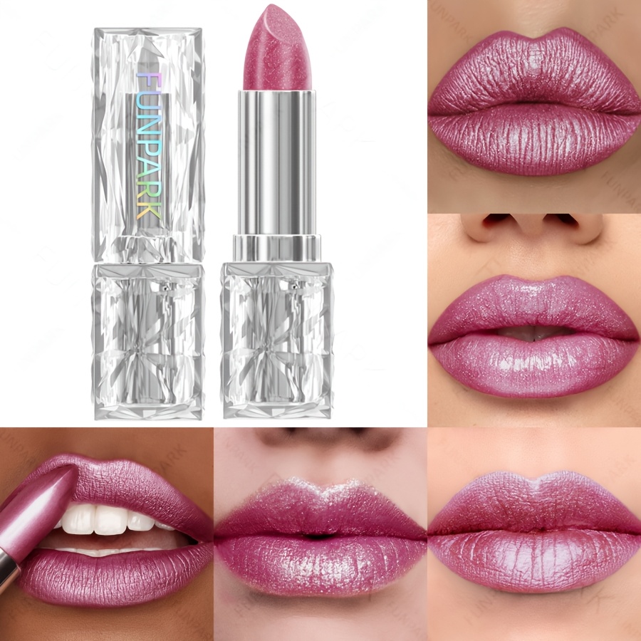 Image of Lipstick 24 Hours Long-lasting, , Women's Lipstick, Pearlescent, Sparkle, , Portable Travel Makeup, Spring And Summer Elegant , Waterproof Long-lasting Lipstick