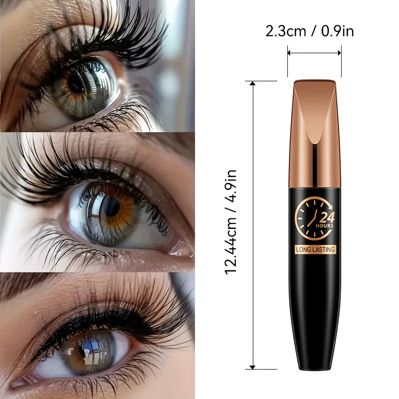 Image of Premium Volumizing Mascara - Waterproof 8d Fiber Lash Lifting, Volumizing And Lengthening Formula With Curling Brush Head, , Black Mascara, Smudge-resistant, Elegant , -free Application