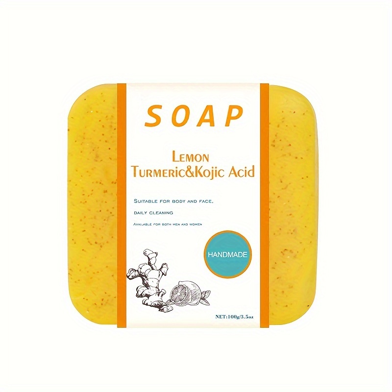 Turmeric Lemon Soap Kojic Acid Soap Scrub Soap Brightening - Temu