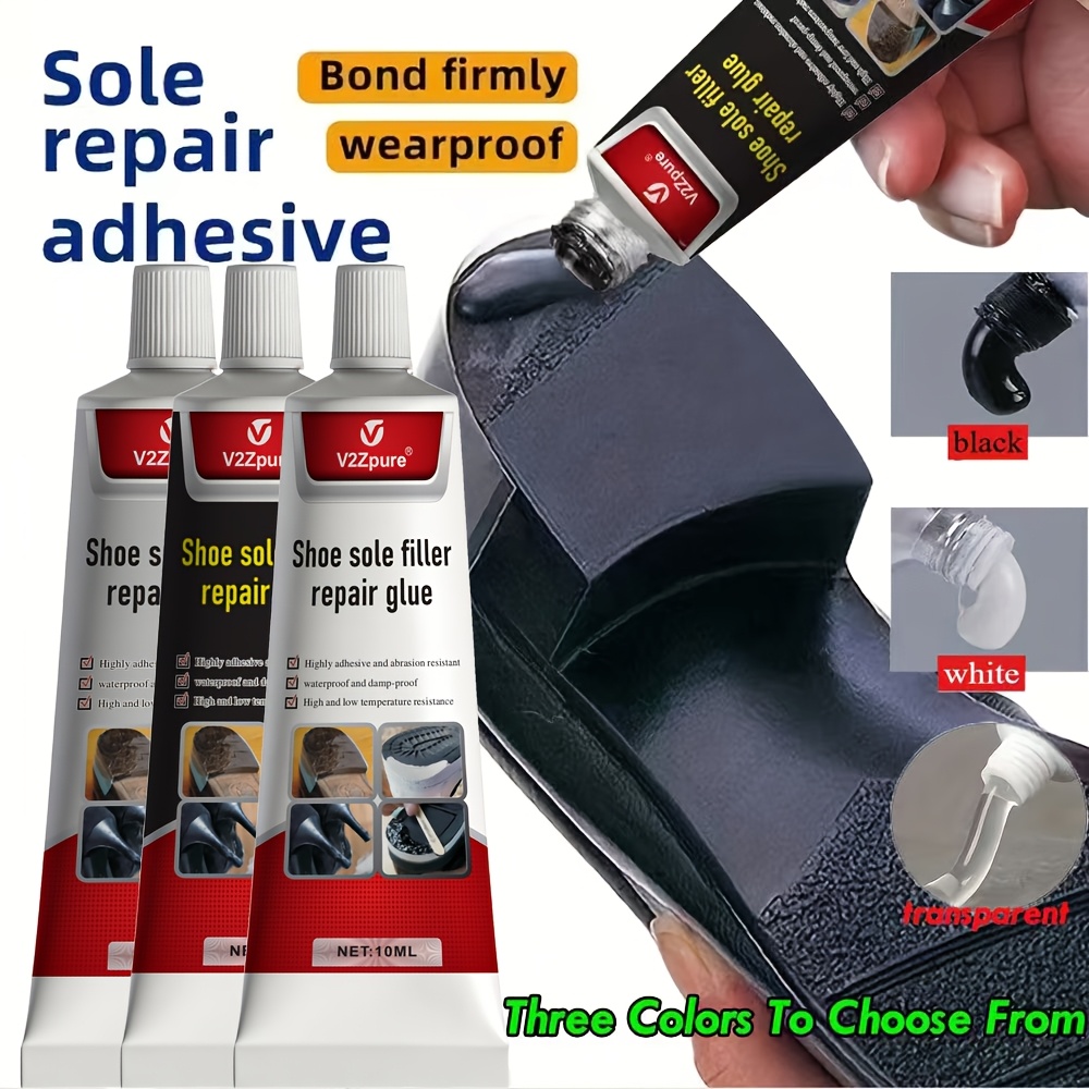 v2  shoe sole repair   waterproof high strength rubber   repair   easy application tube precise application nozzles durable waterproofing   solution     footwear maintenance