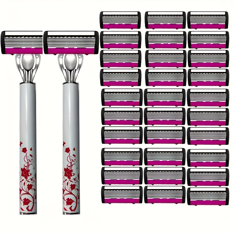 Classic Women's Razor With 6-, Ergonomically Designed For Use On Legs, Underarms, And Intimate Areas