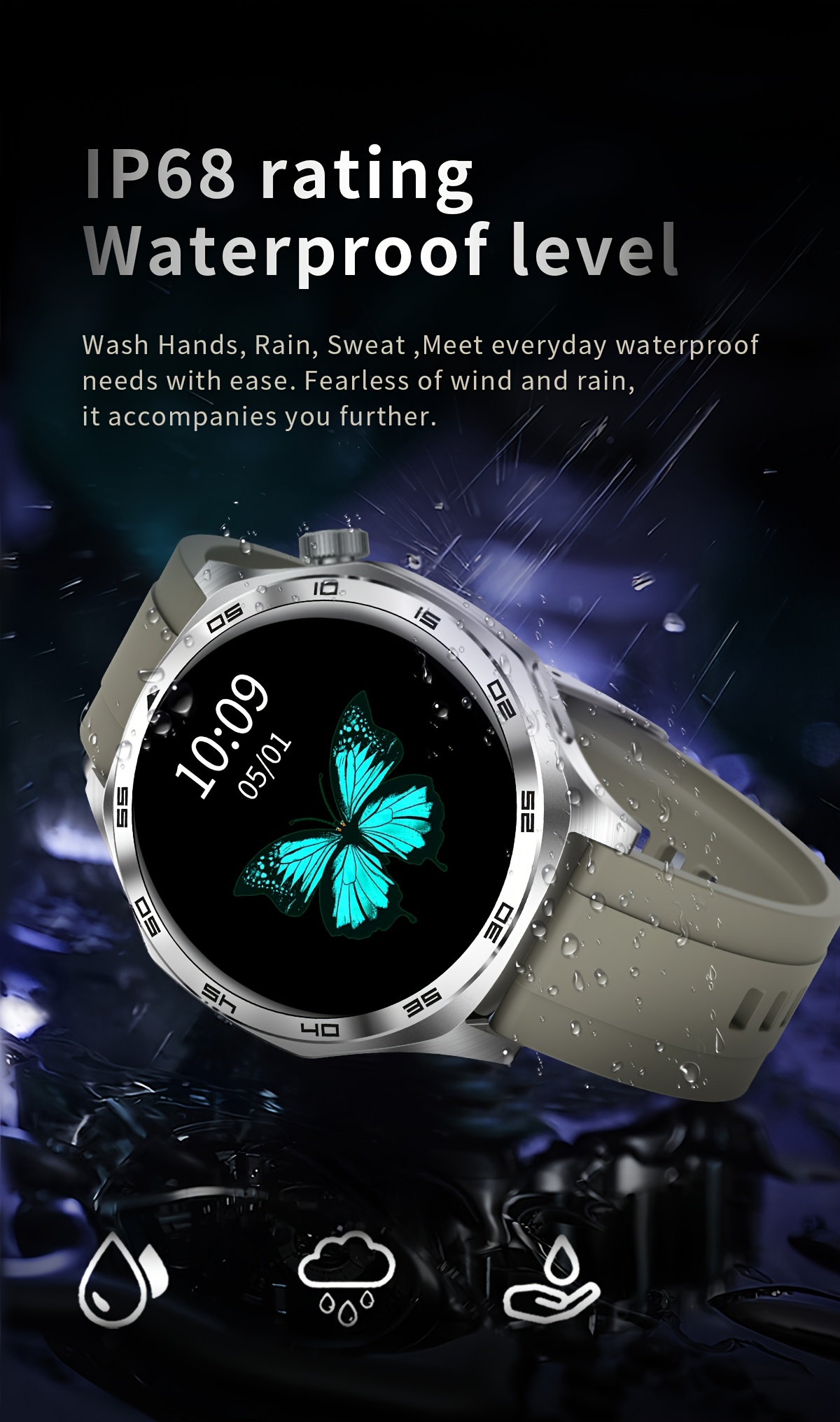 smart watch with flashlight 1 96 amoled high refresh rate   health monitoring 100 sports   ios   compatible Product details 14