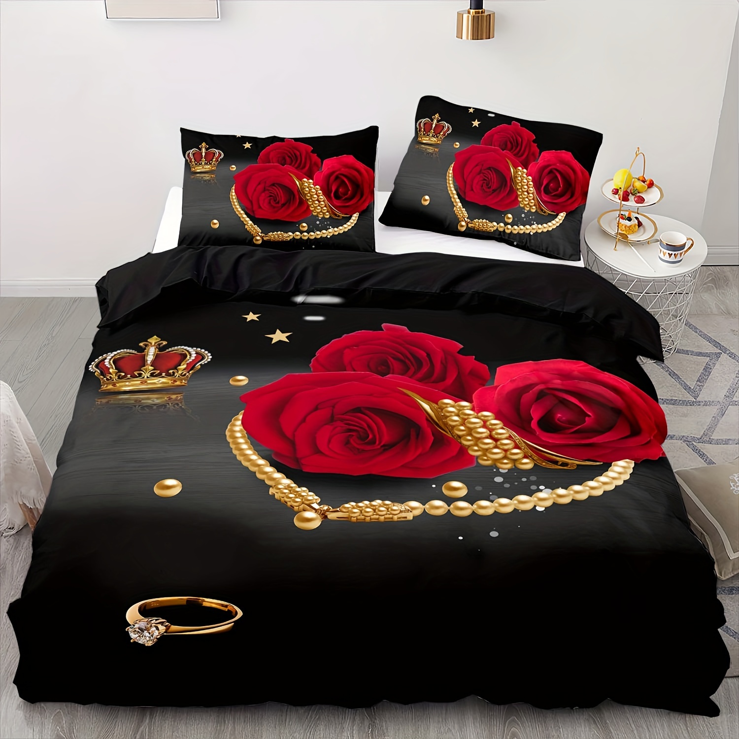 TEMU Ensemble de Housse de Couette 2/3 pièces, et Confortable, Housse de Couette pour Twin, Ensemble de Literie Rose pour Twin, Ensembles de Lit Rose