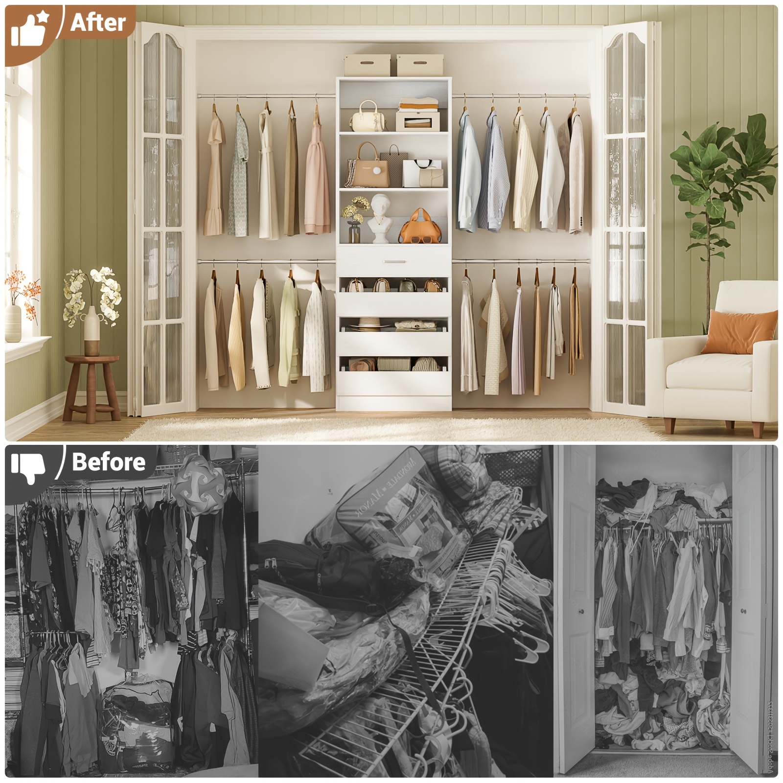 closet organizer sold on Temu United States