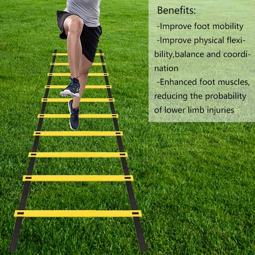 2 meter 4 section 3 meter 6 meter 8 section 6 meter 12 meter 16 meter 20 section agility ladder speed agility training ladder jump rope ladder rope ladder speed ladder detachable portable soccer training