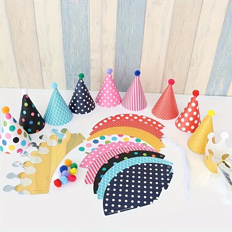 

20-piece Dinosaur Party Hats - Colorful Paper Cone Hats For Birthday & Themed Events, No Power Needed