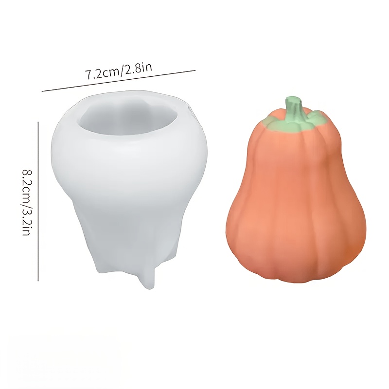 TEMU Resin Silicone Mold - Pear-shaped Pumpkin Silicone Mold For Candles, Soaps, And Resin Crafts - Diy Wax, Plaster, Polymer Clay Decorations, Long