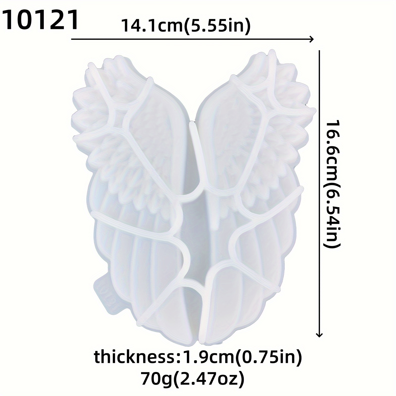 Image of 1pc Of Wing Wall Decoration Silicone Mold For Semi-relief Wing Ornaments, Wall Hangings, Epoxy Resin Drip Molds, And Plaster Molds