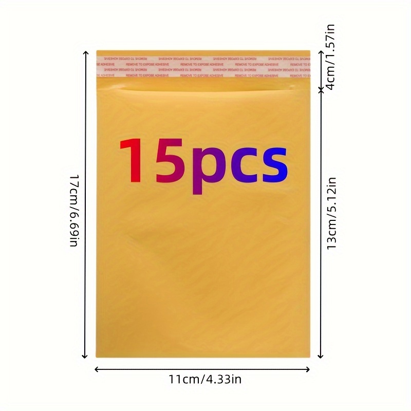 Image of 15pcs, Paper Envelopes, Drop-proof And Moisture-proof, Self-sealing, Suitable For Filling Of Jewelry And Small Items, Packaging Bags For Quick Packing And Packaging Envelope Bags
