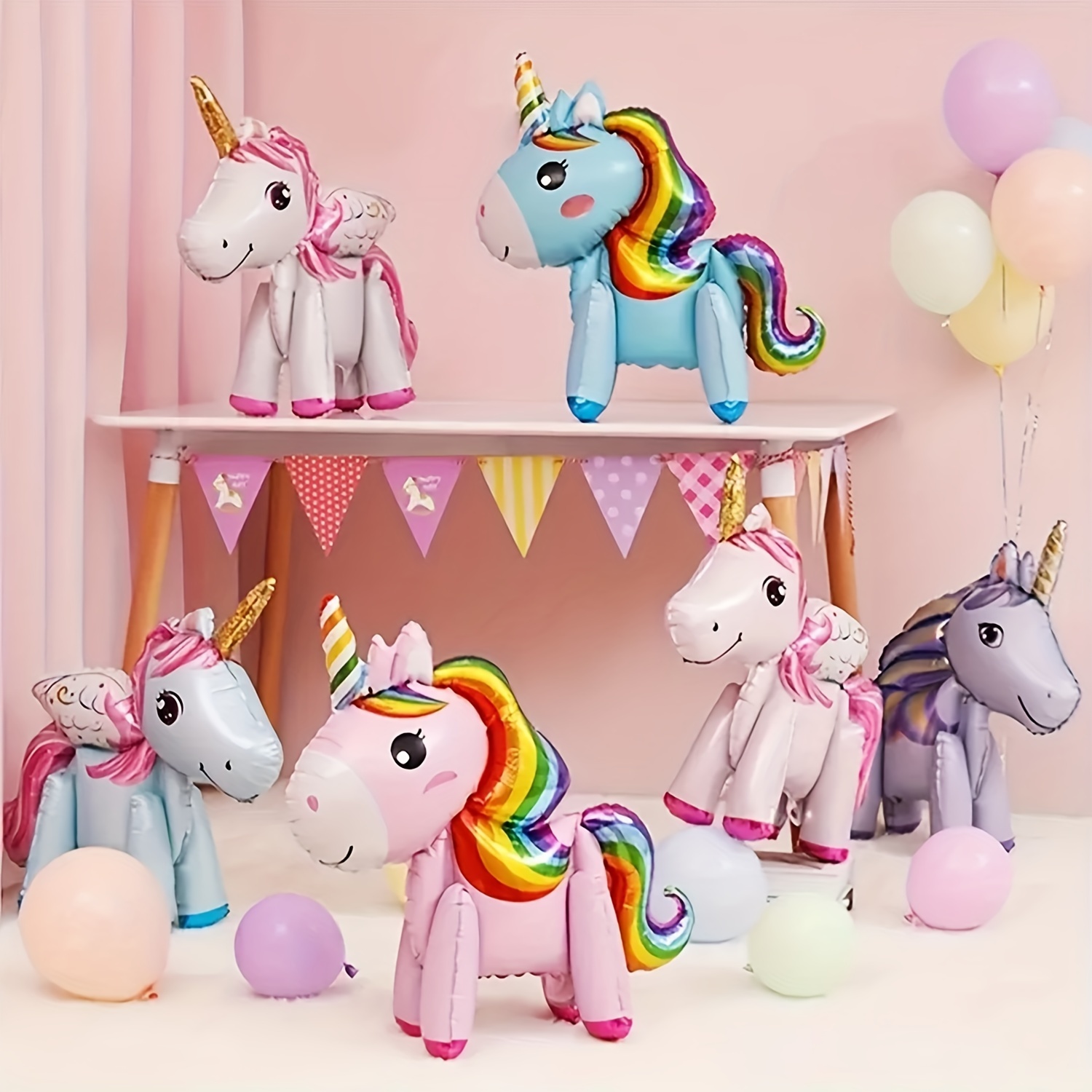 

3pcs 22" Unicorn Balloons For Parties - & , No Needed, For Decorations &