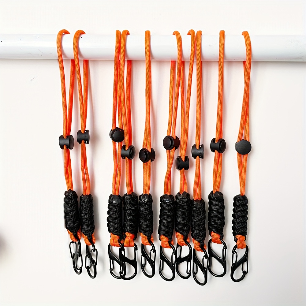 10pcs Set Handmade Woven Keychain Wrist Strap Outdoor Hanging Car Keychain Lanyard Keychain