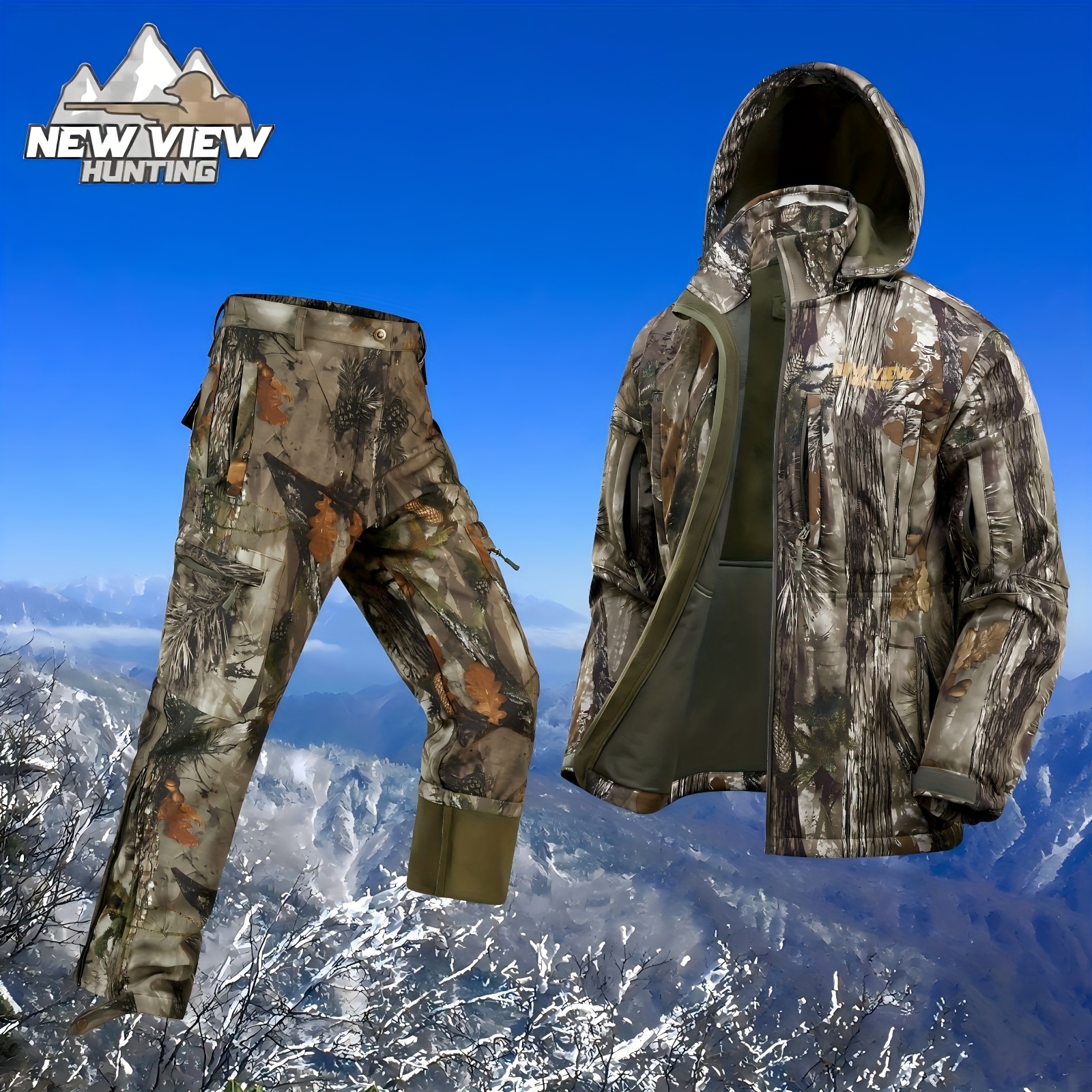 Deer Hunting Pants Warm Camo Hunting Jackets NEW VIEW Camo Clothes