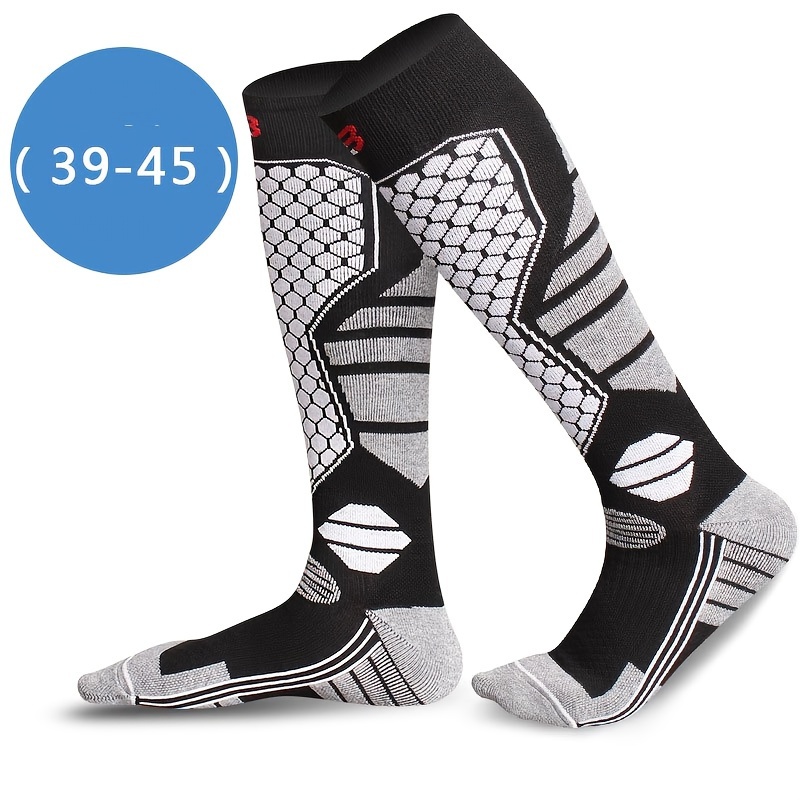 TEMU 1/3 Pair Men's Thick Winter Warm Breathable Hiking Skating Skiing Over-the-knee Outdoor Sports Socks
