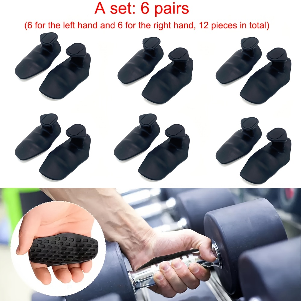 TEMU Silicone Workout Grips For Weight Lifting - Callus & Pain Prevention (6 Pairs - 12pcs)