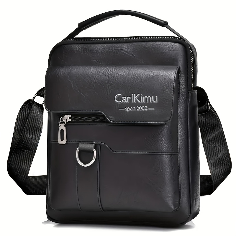 TEMU Unisex Square Bag Men's And Women's Briefcase Crossbody Bag Handbag Men's And Women's Shoulder Bag Men's Vertical Hand Business Casual Bag [pull