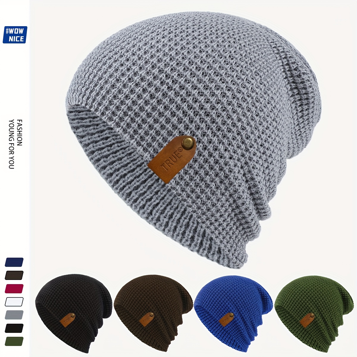 TRUE Simple Lightweight Stretchy Winter Beanie Hat