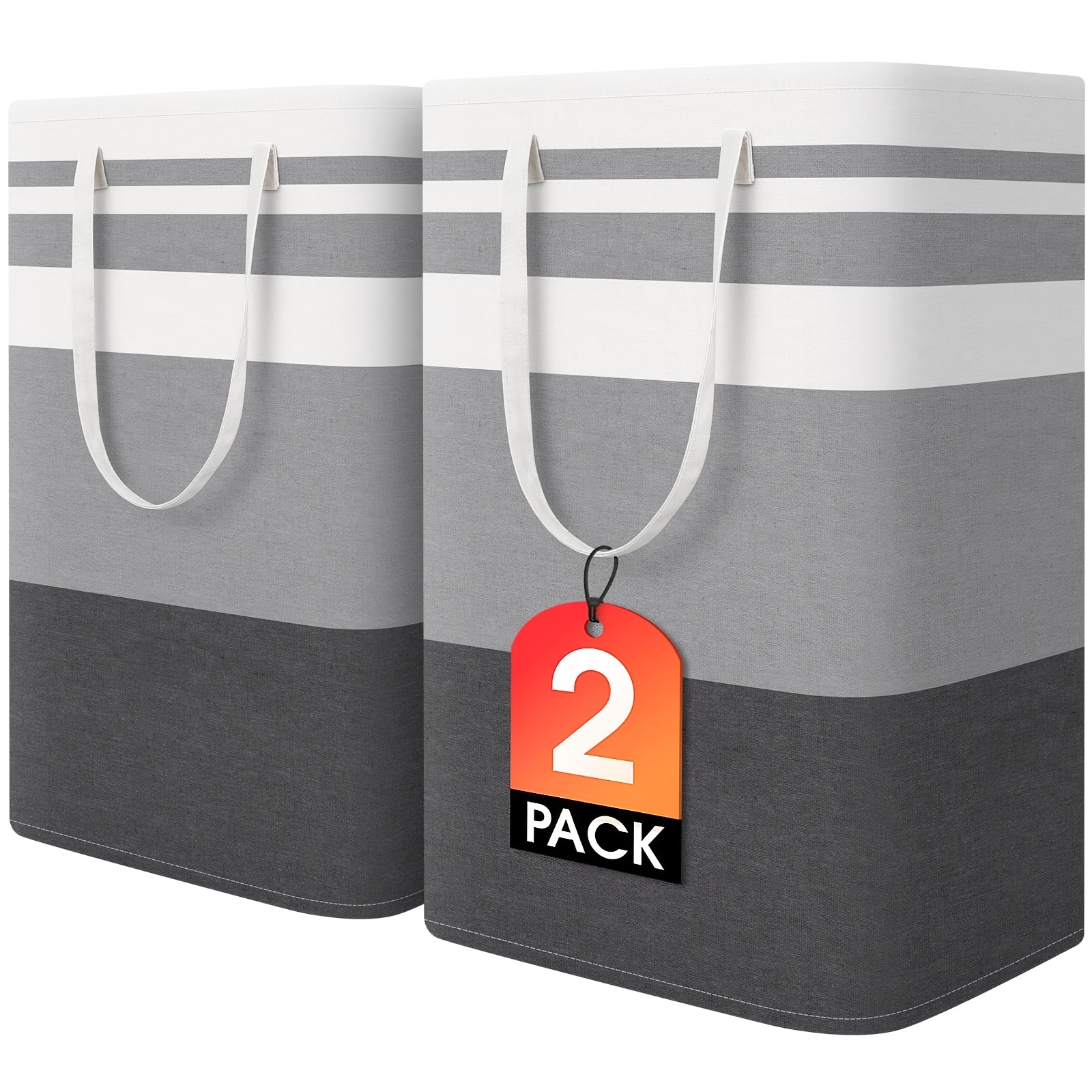 TEMU 1/2pack Large Laundry Baskets, High Quality, Freestanding Laundry Hampers, Collapsible Clothes Hamper With Reinforced Handles In Laundry Room,