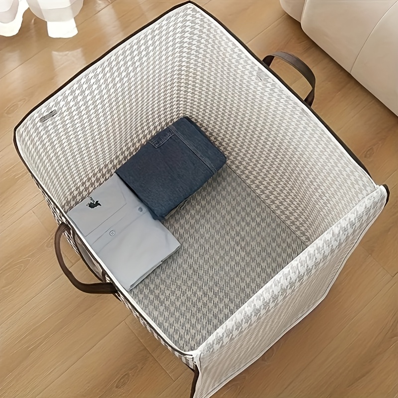 1pc Extra-large Capacity Foldable Storage Box, Non-woven Fabric Dustproof And, For Moving, Packing Clothes, Storing Clothes, And Organizing Clothes Storage Bag, Under-bed Storage
