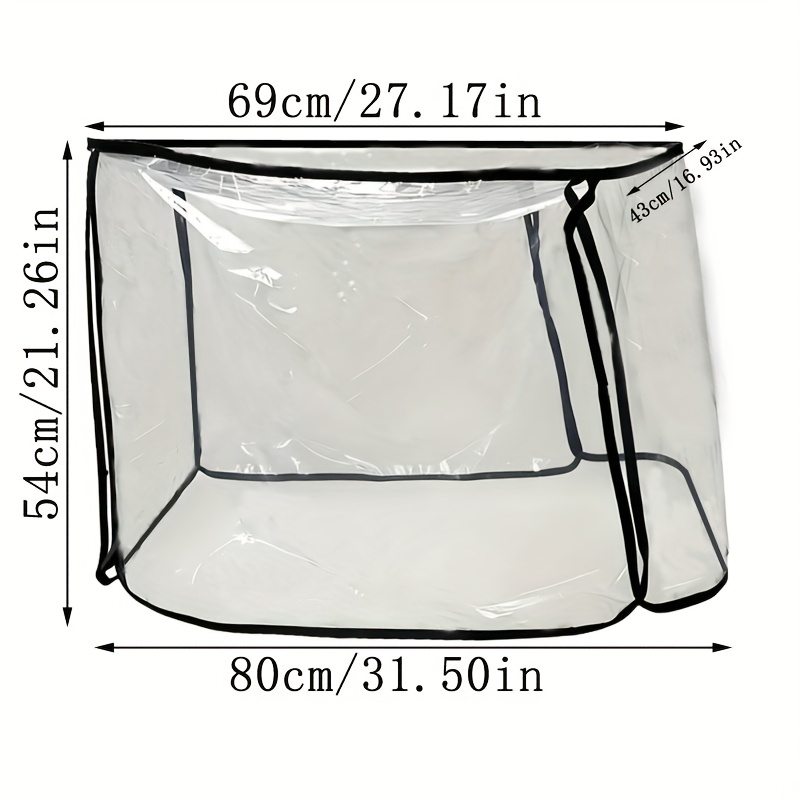 Image of Pet Outdoor Rain Cover For Cats, Dogs, And Animals, Windproof And Coldproof, Transparent Eva Material, To Store (rain Cover Only, Stroller Not Included)