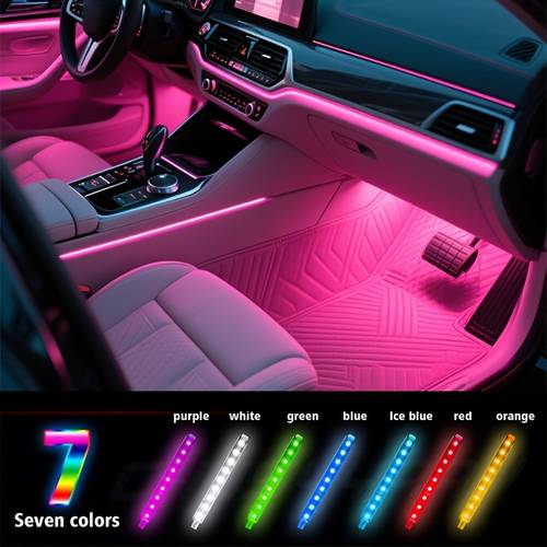 rgb car led light kit multi usb powered diy led car seat under kit suitable for all vehicle models