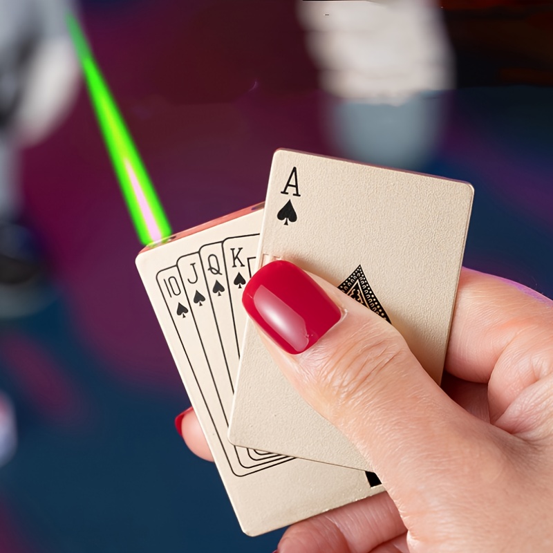 (Contains No Butane)* Lighter Flame Ace Lighter * Lighters Cool Lighter  Windproof Creative Poker